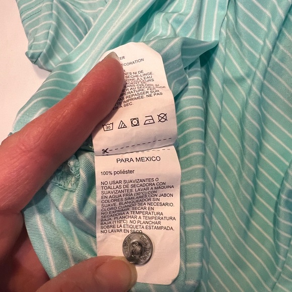 PGA Tour Polo | Pale Teal and white Striped | Size XXL - Picture 7 of 10